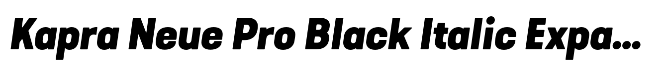 Kapra Neue Pro Black Italic Expanded Rounded